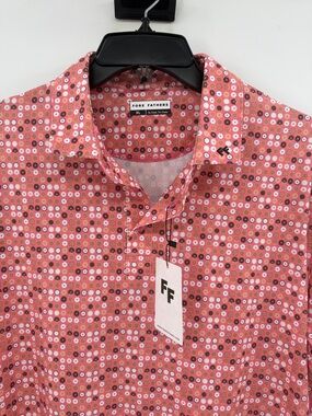 Fore Fathers Men's Performance Golf Polo - Donut Print - XL - New with tags